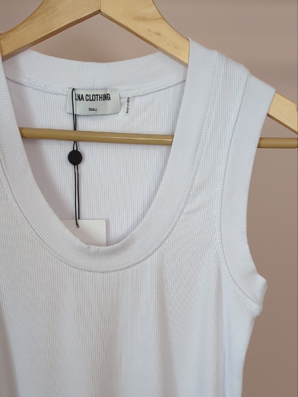 White Ribbed Tank Top - Picture 2 of 3